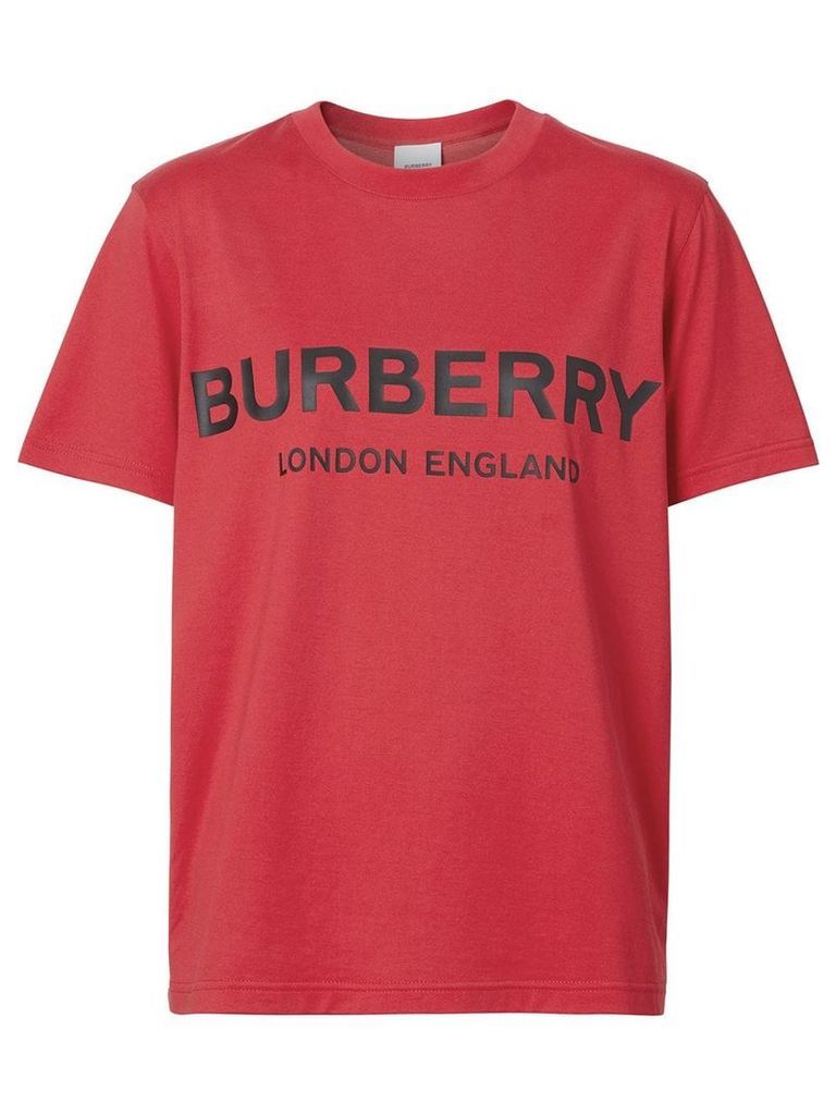 Burberry logo print t-shirt - Red
