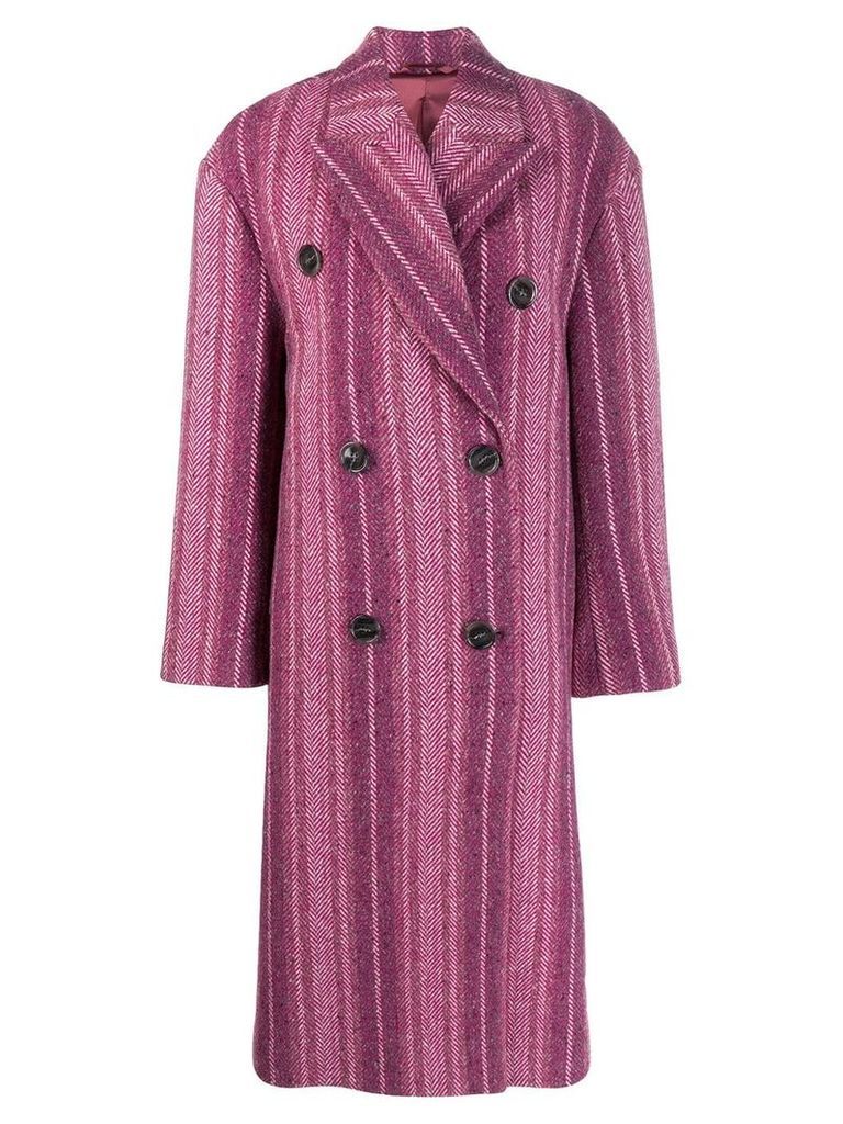 Acne Studios oversized buttoned coat - PINK