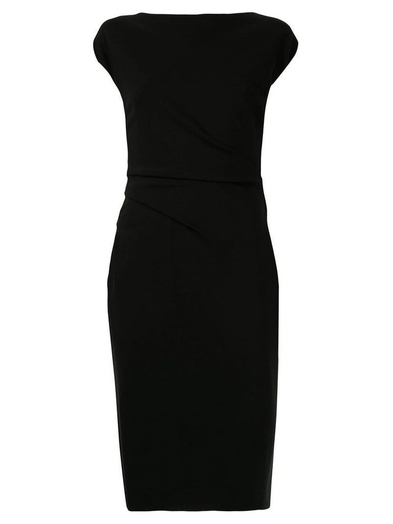Paule Ka cap sleeve fitted dress - Black