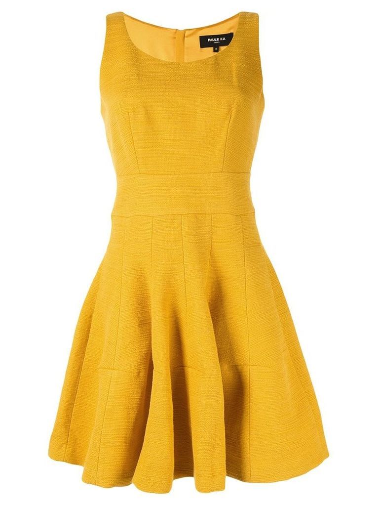 Paule Ka sleeveless flared dress - Yellow
