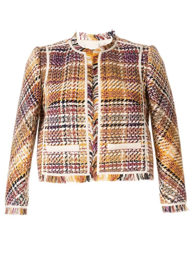 Paule Ka woven checked jacket - Multicolour