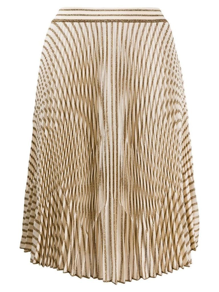 Missoni glitter stripe pleated skirt - NEUTRALS
