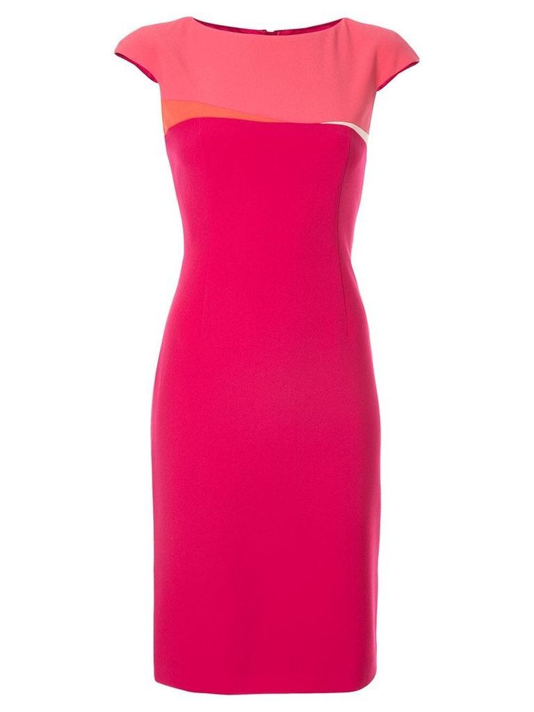 Paule Ka colour block fitted dress - PURPLE