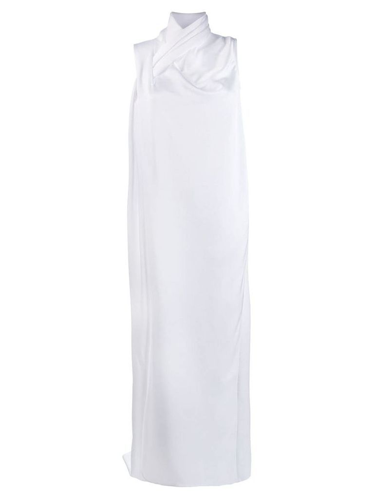Gianluca Capannolo knot detail evening dress - White