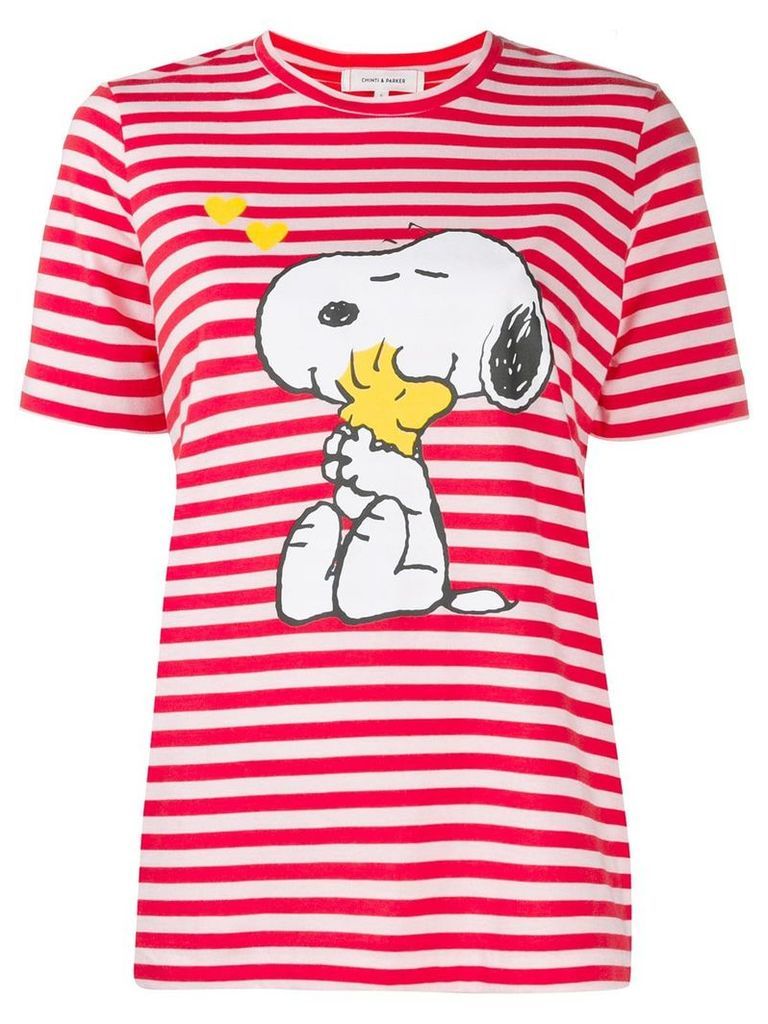 Chinti and Parker snoopy striped t-shirt - Red