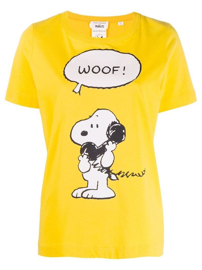 Chinti and Parker Snoopy print T-shirt - Yellow
