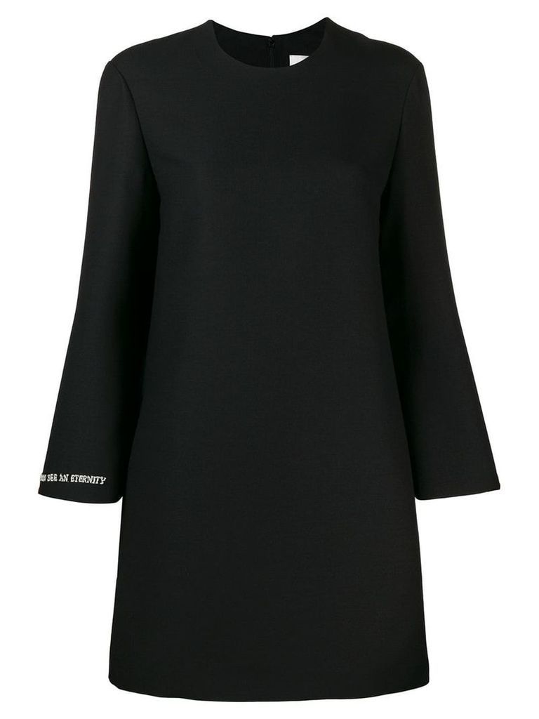 Valentino slogan detail short dress - Black