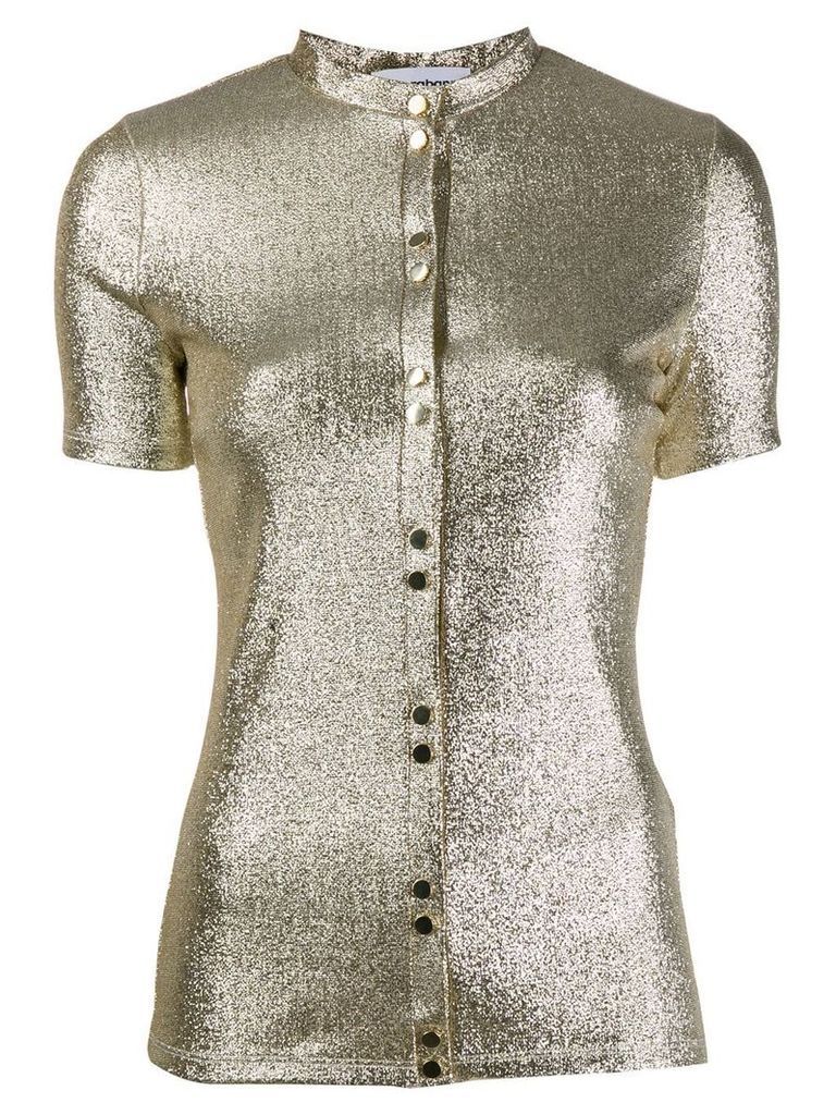 Paco Rabanne metallic buttoned top - GOLD