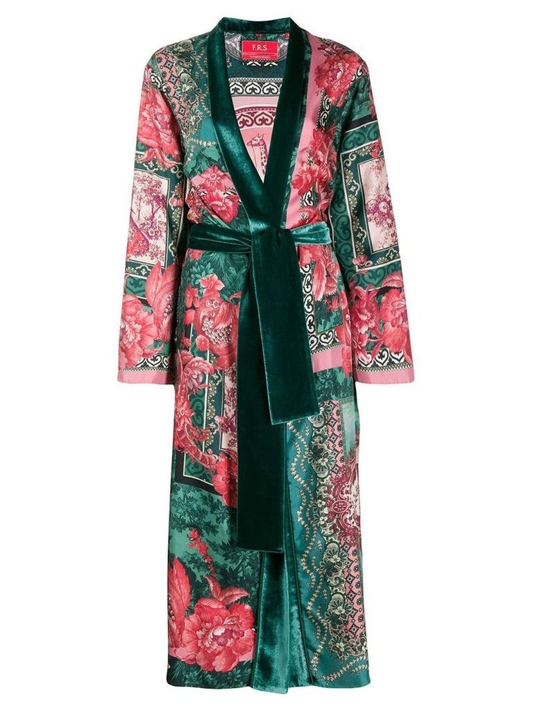 F.R.S For Restless Sleepers floral print robe coat - Green