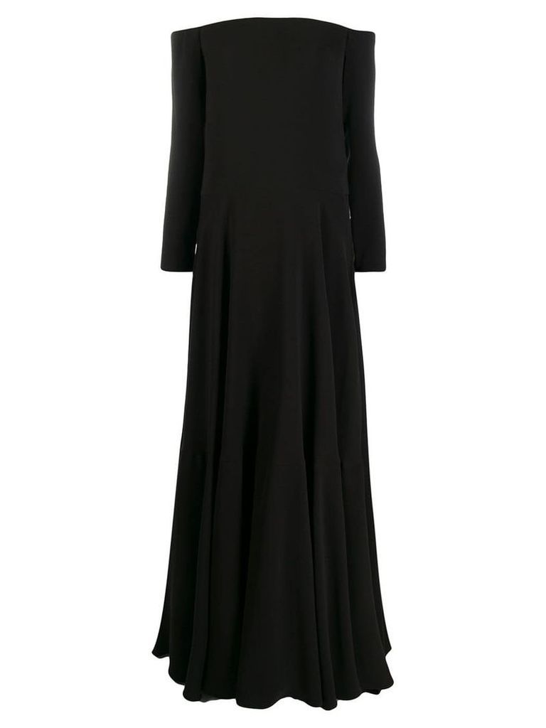 Valentino off-shoulders long dress - Black