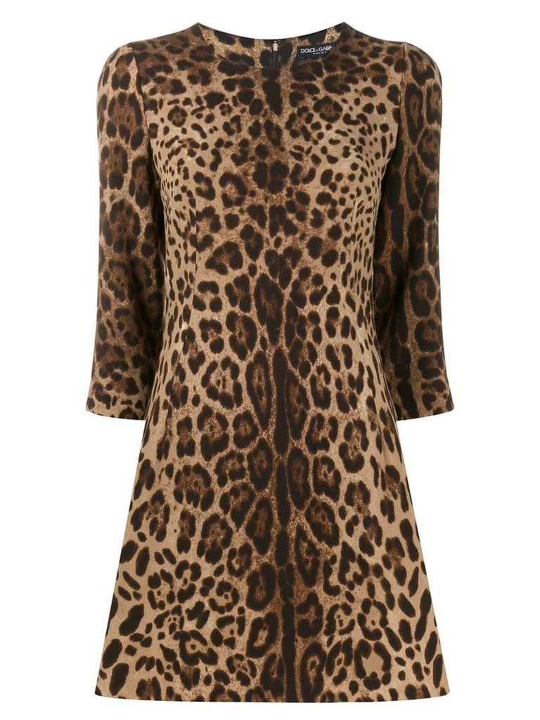 Dolce & Gabbana leopard print dress - NEUTRALS