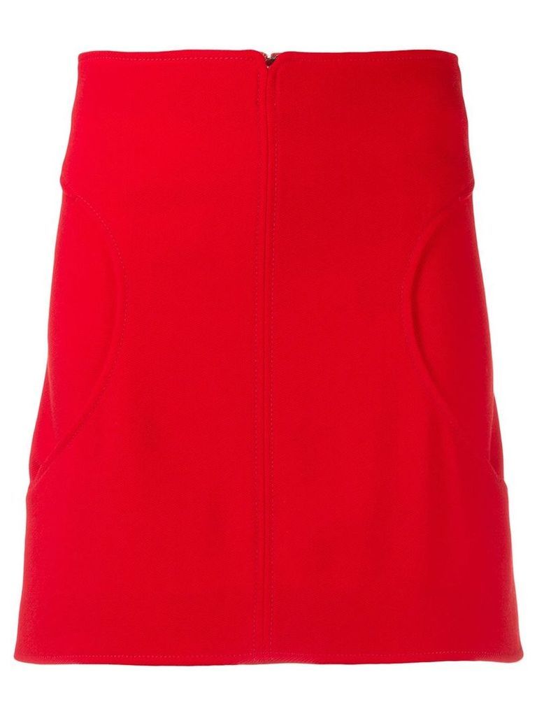 Courrèges curved pocket skirt - Red