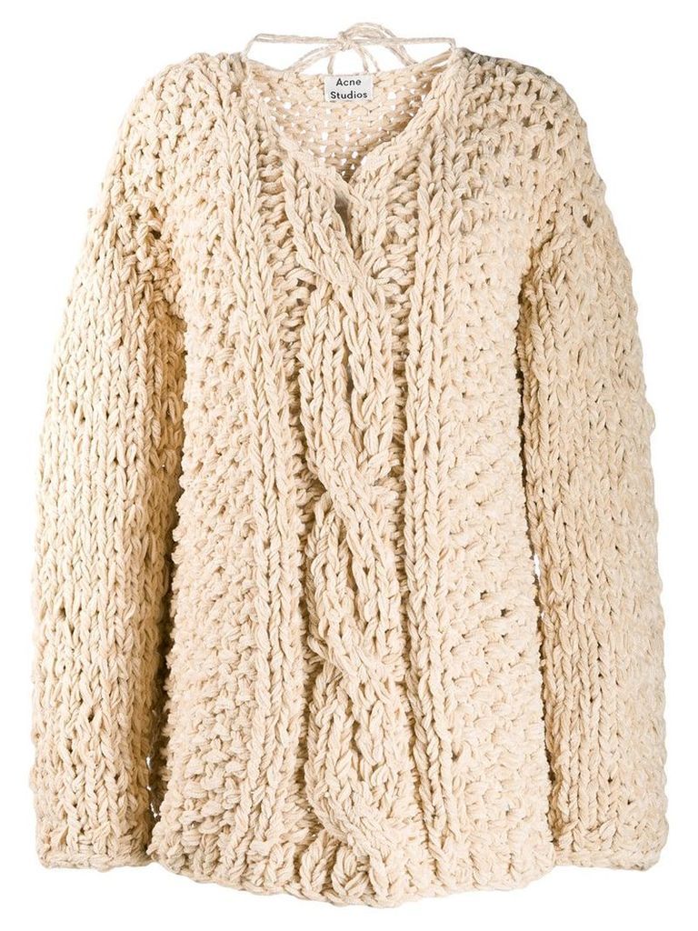 Acne Studios chunky cable-knit jumper - NEUTRALS