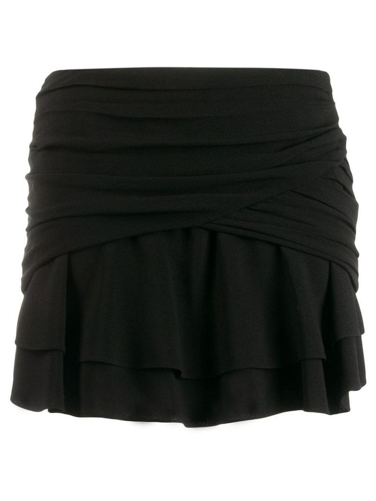 Saint Laurent draped mini skirt - Black