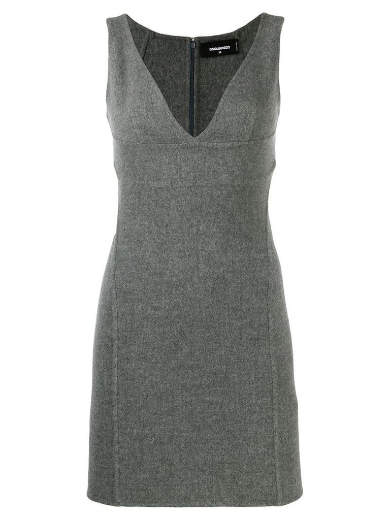 Dsquared2 V-plunge mini dress - Grey