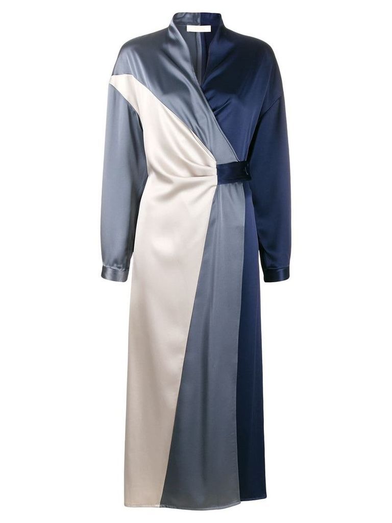 Ssheena colour block design dress - Blue
