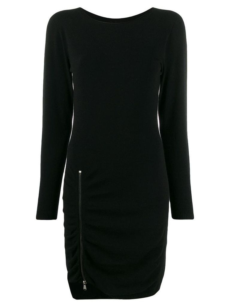 Twin-Set short zipped dress - Black