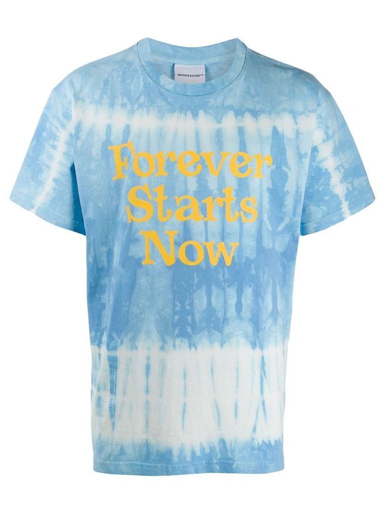 Nasaseasons Forever Starts Now print T-shirt - Blue
