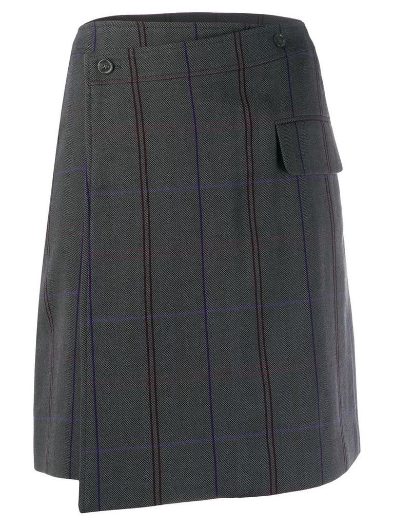 Acne Studios striped mini skirt - Grey