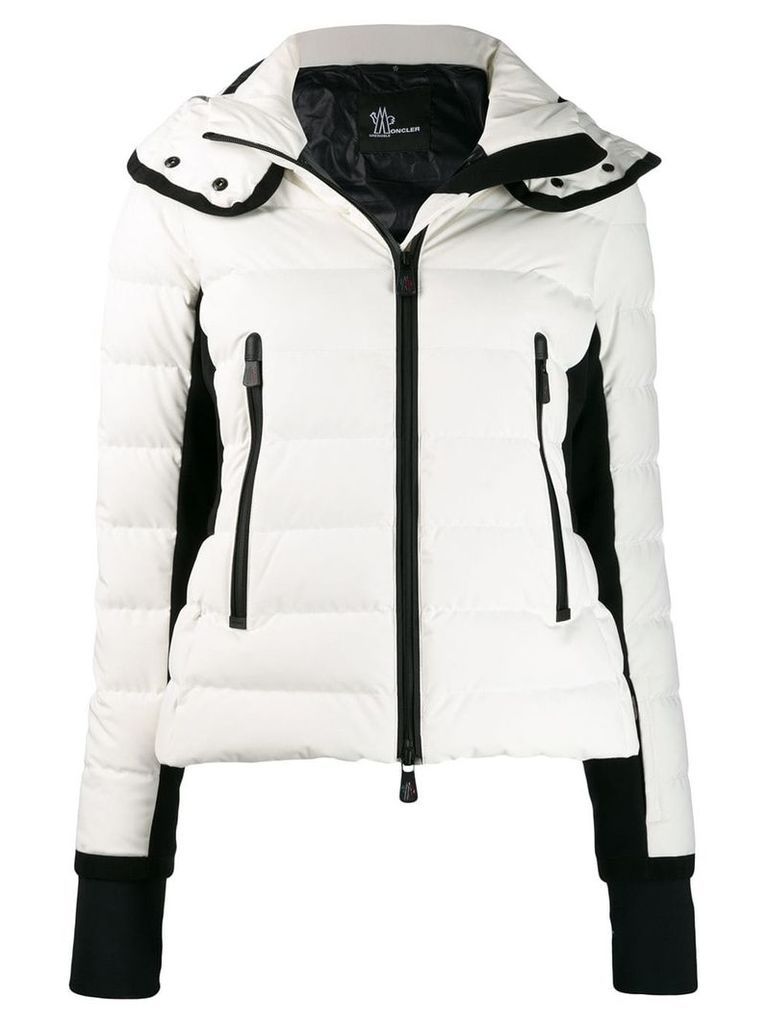 Moncler Grenoble hooded puffer coat - White