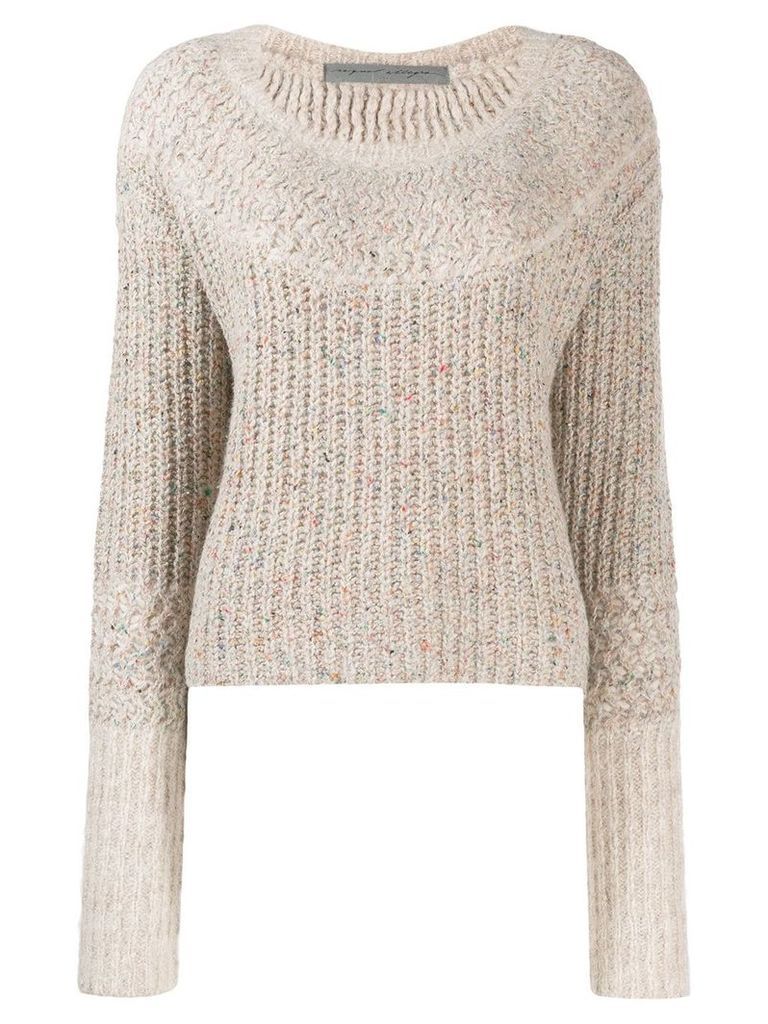 Raquel Allegra cropped knit jumper - NEUTRALS