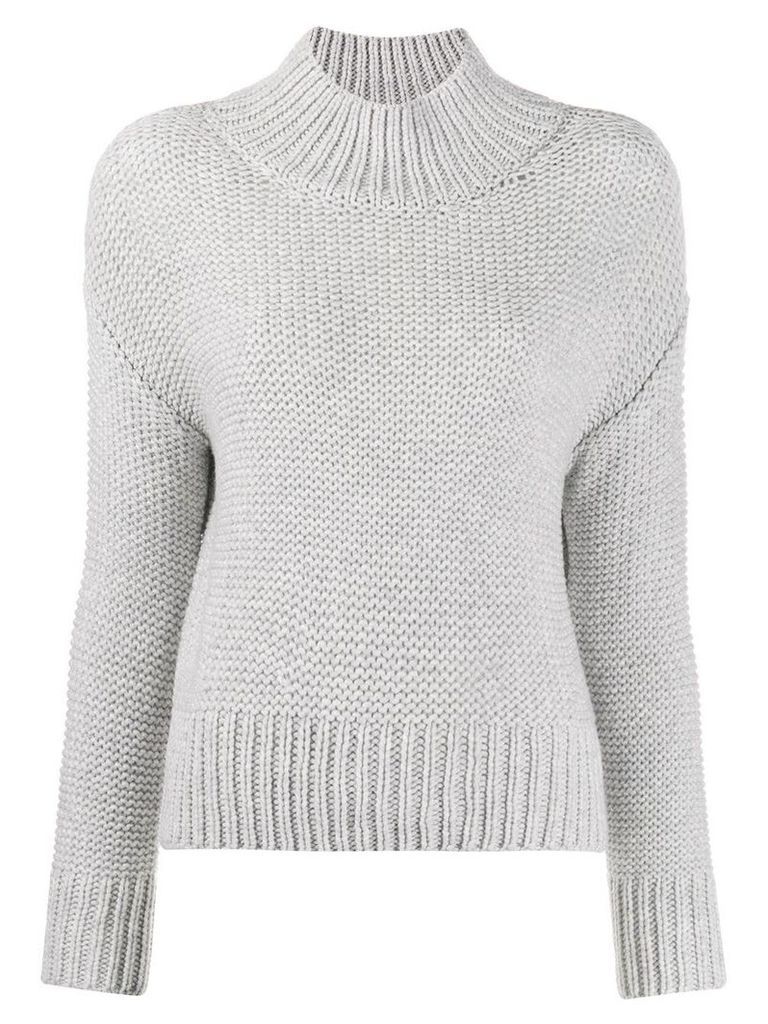 Fabiana Filippi funnel neck knitted jumper - Grey