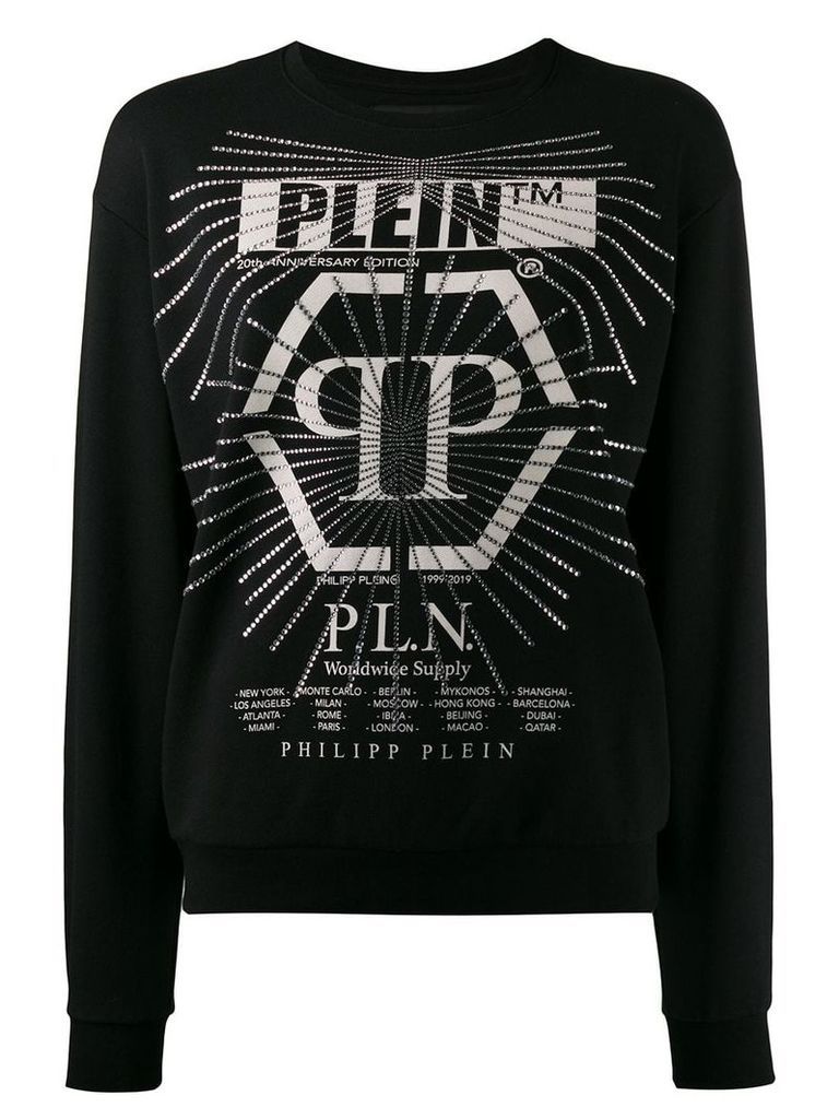 Philipp Plein embellished print sweatshirt - Black