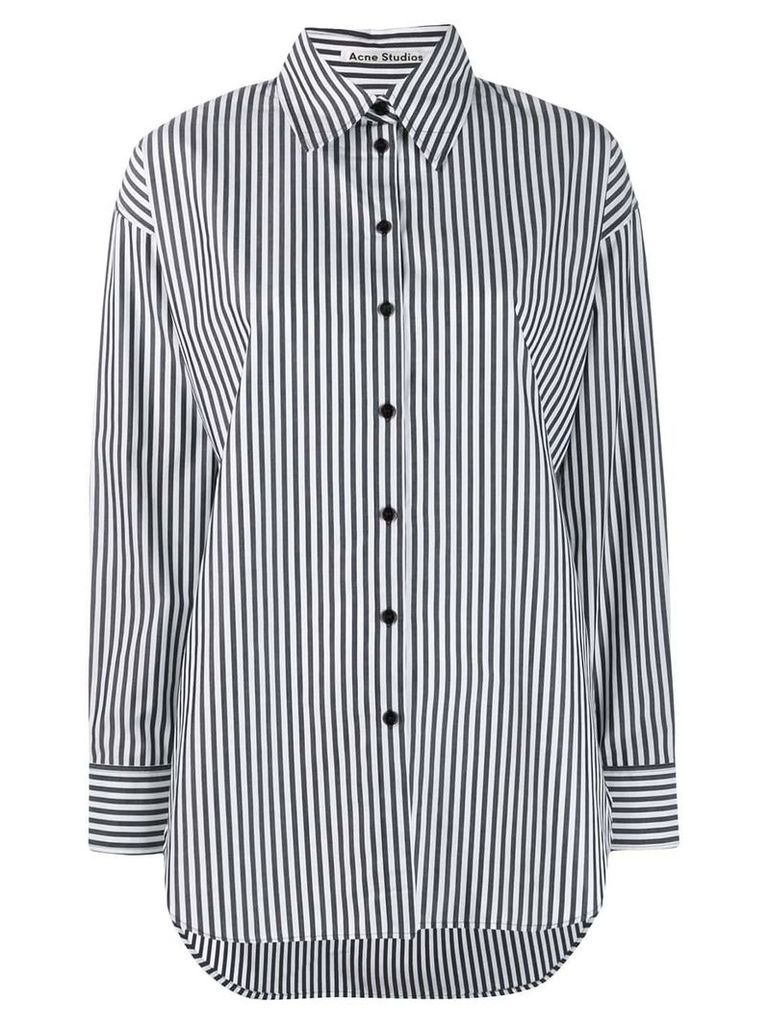 Acne Studios menswear-inspired striped shirt - Black
