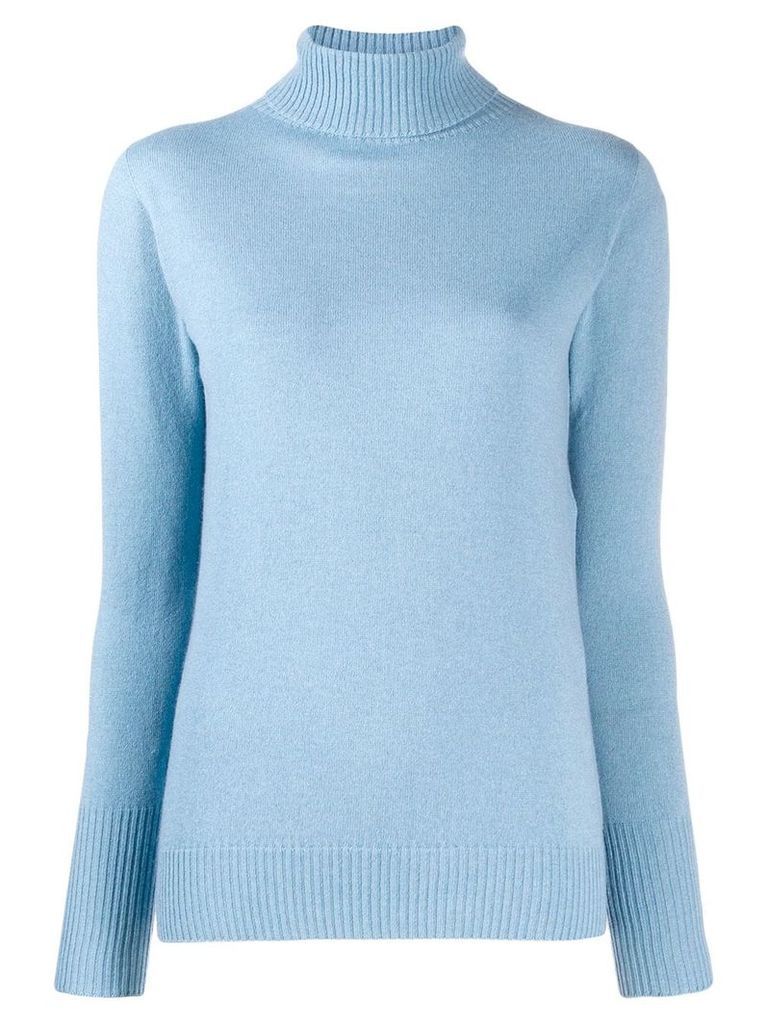 D.Exterior turtleneck fine knit jumper - Blue