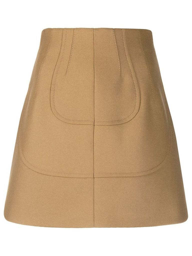 Nº21 panelled a-line skirt - Neutrals
