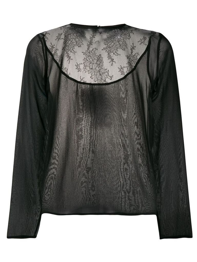 Fabiana Filippi lace-panel blouse - Black