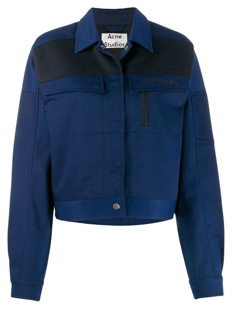 Acne Studios workwear-inspired cropped jacket - Blue