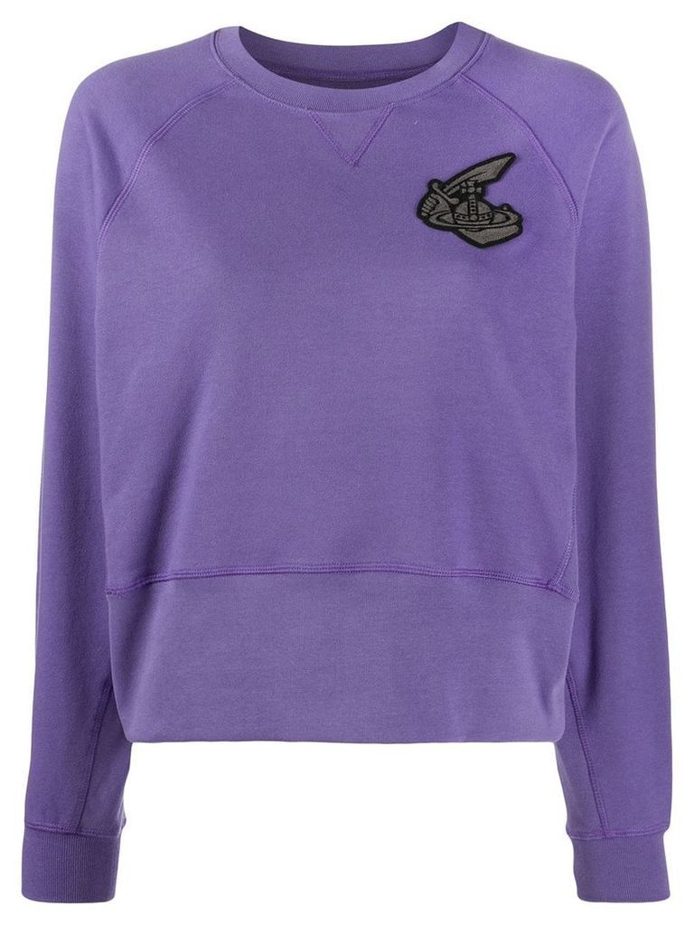 Vivienne Westwood logo embroidered sweatshirt - PURPLE