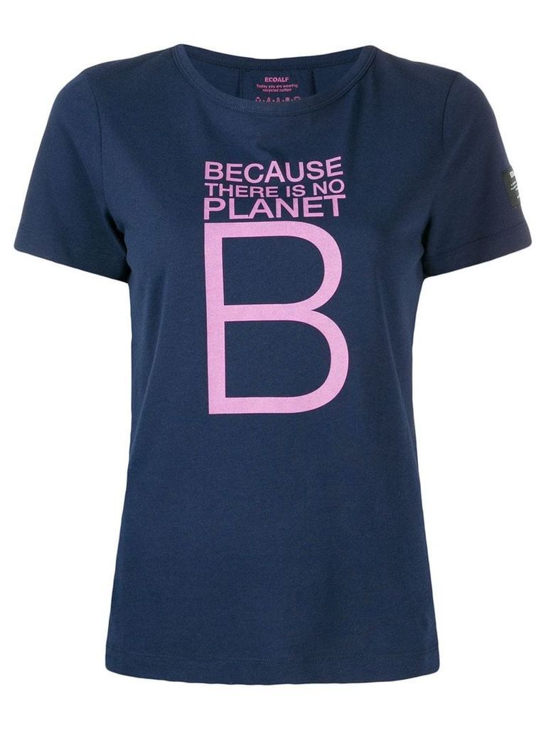 Ecoalf slogan print T-shirt - Blue