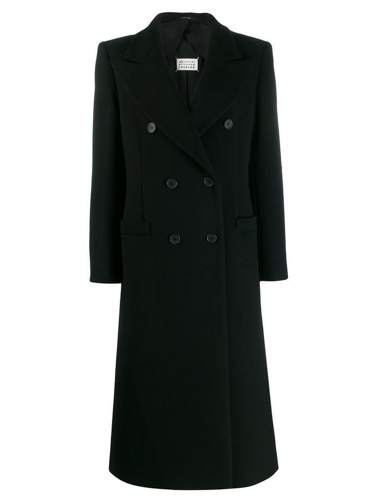 Maison Margiela double-breasted long coat - Black