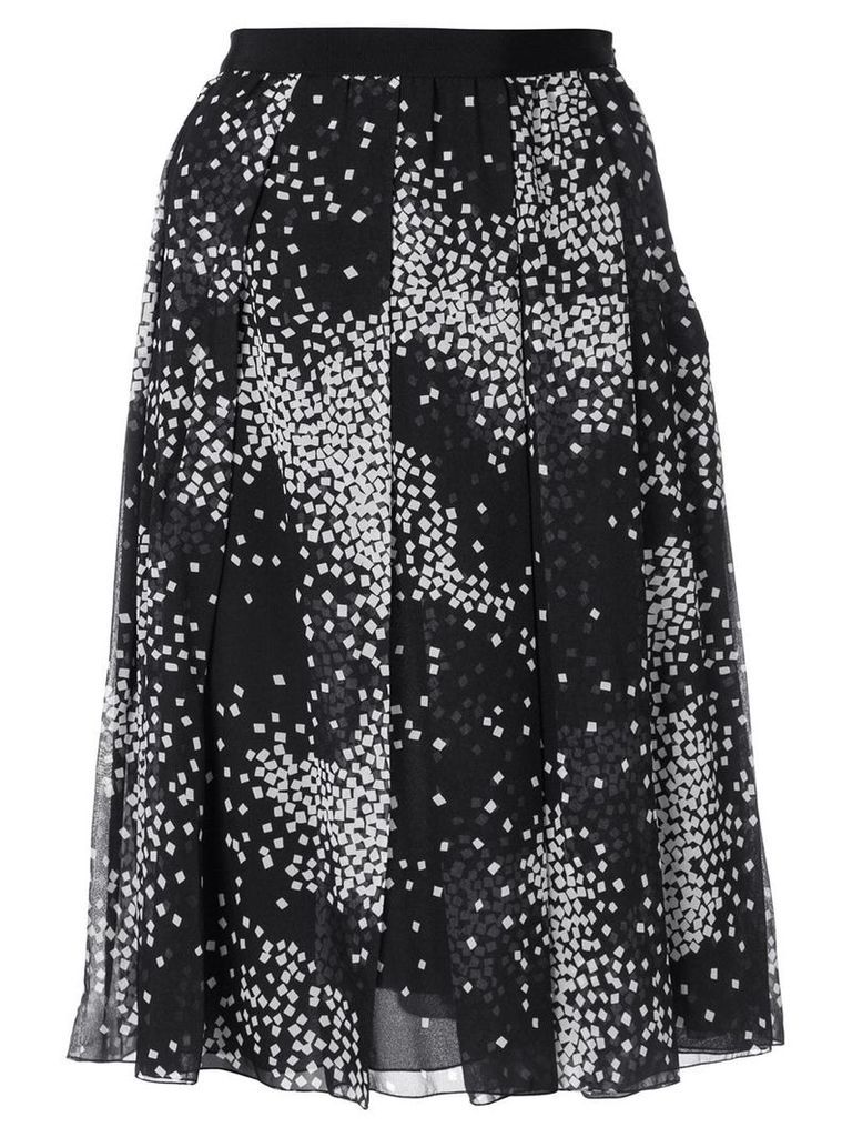 Giambattista Valli geometric print pleated skirt - Black