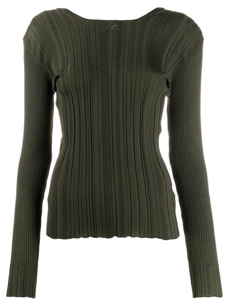 Courrèges ribbed sweater - Green