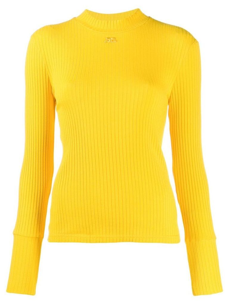 Courrèges ribbed sweater - Yellow