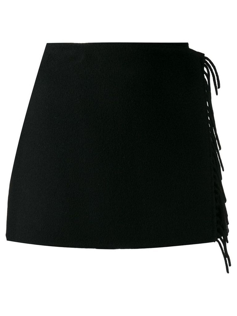 P.A.R.O.S.H. fringed mini skirt - Black