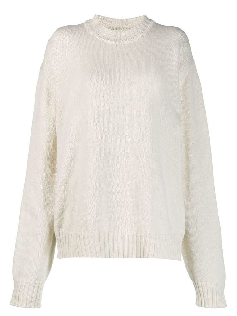 Jil Sander knitted jumper - White