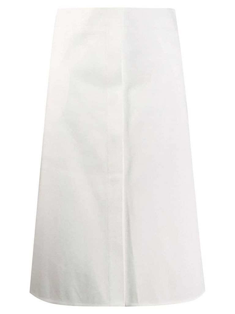 Jil Sander straight skirt - White