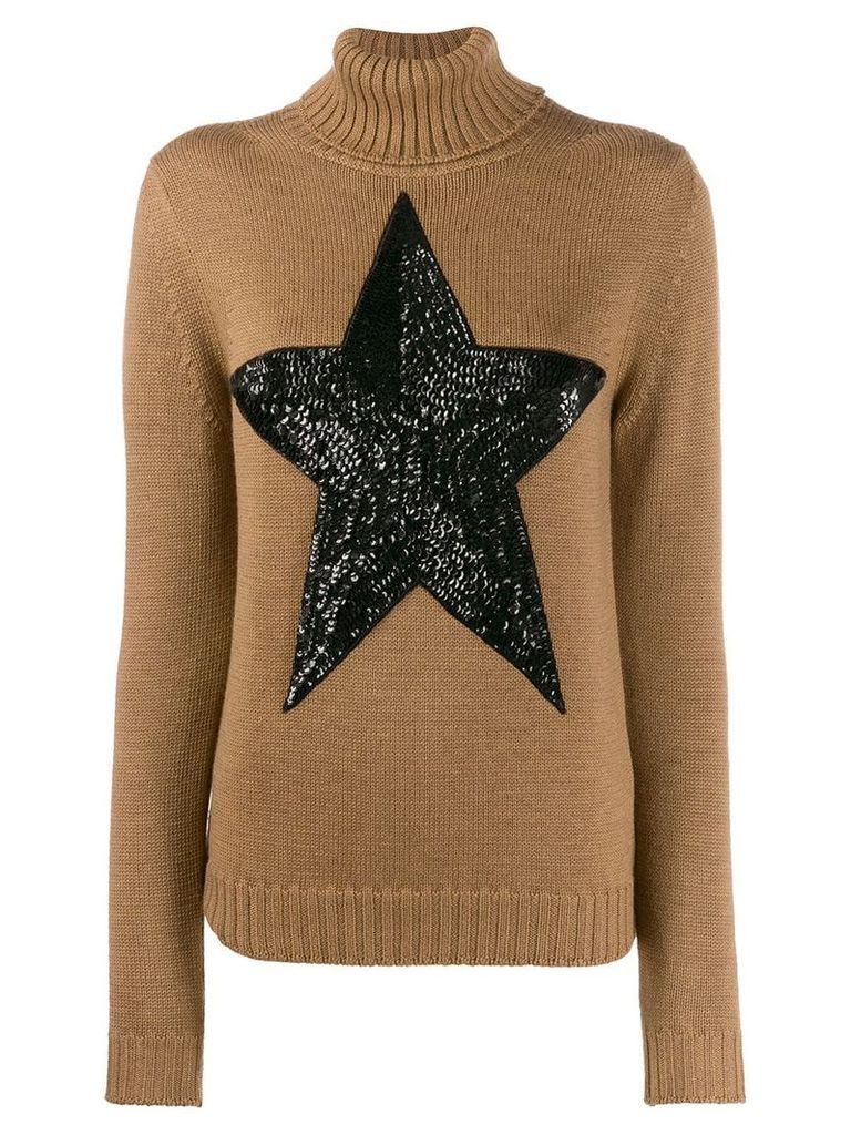 P.A.R.O.S.H. embellished star jumper - Brown
