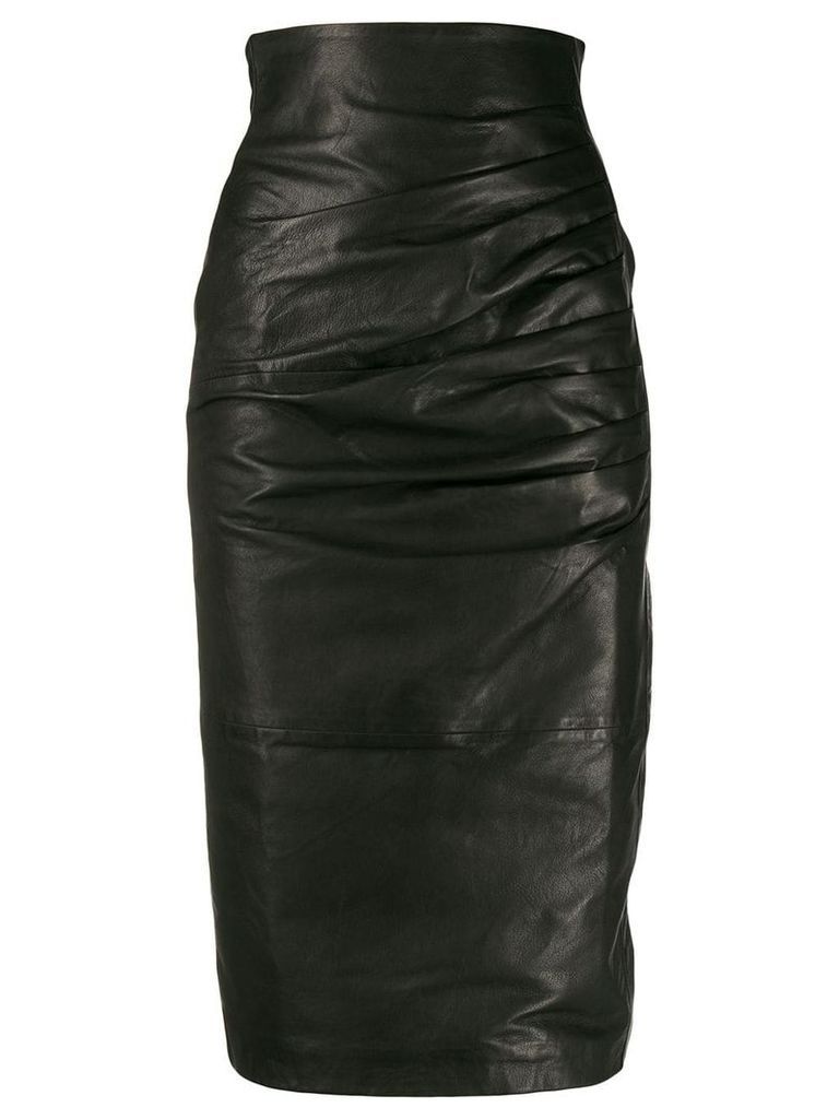P.A.R.O.S.H. leather pencil skirt - Black