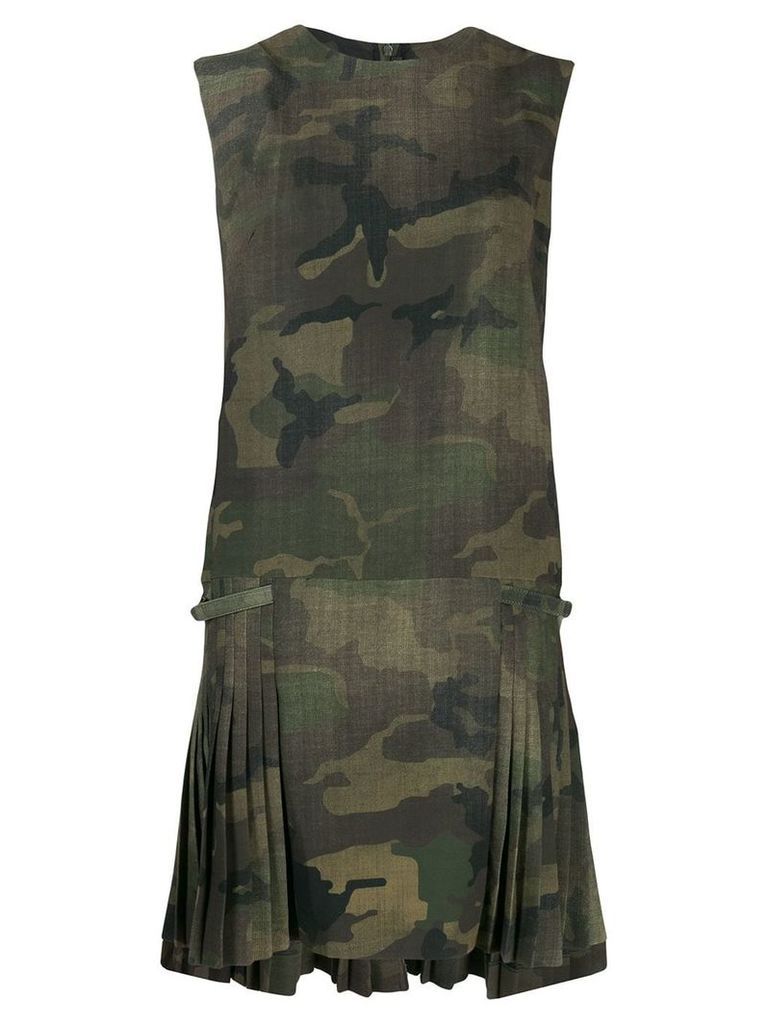 Ermanno Scervino camouflage pleated dress - Green