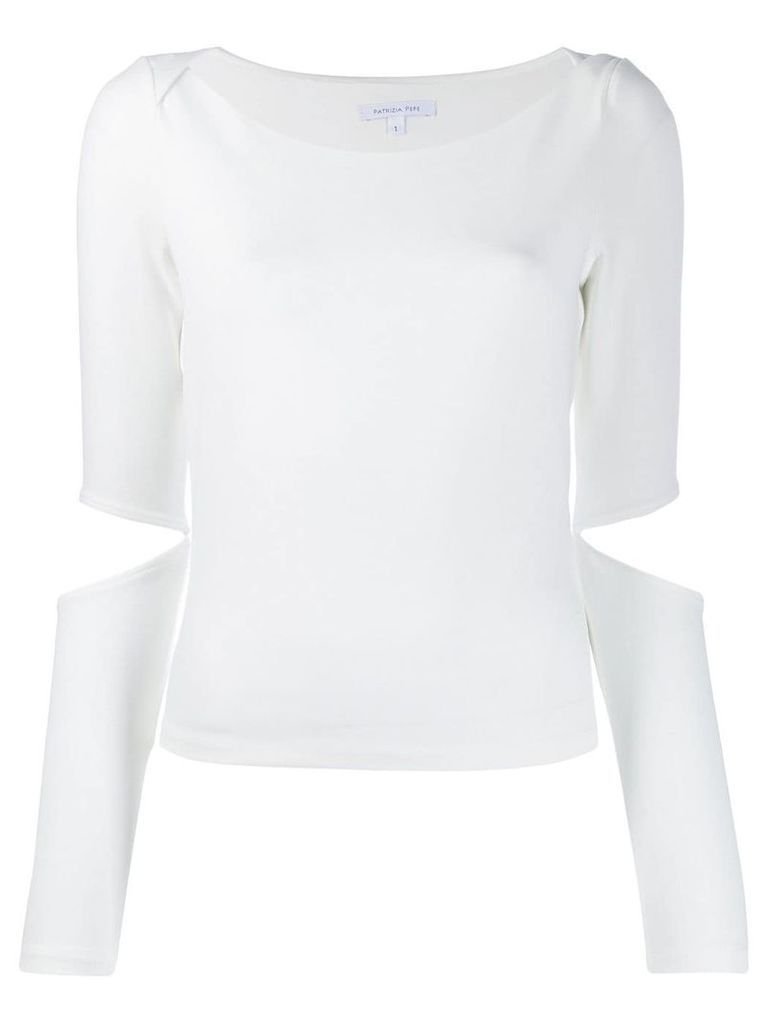 Patrizia Pepe fitted cut-out top - White