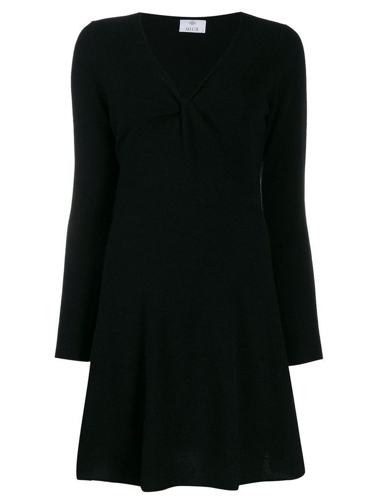Allude fine knit mini dress - Black