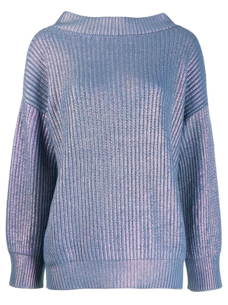 Pinko oversized metallic jumper - Blue