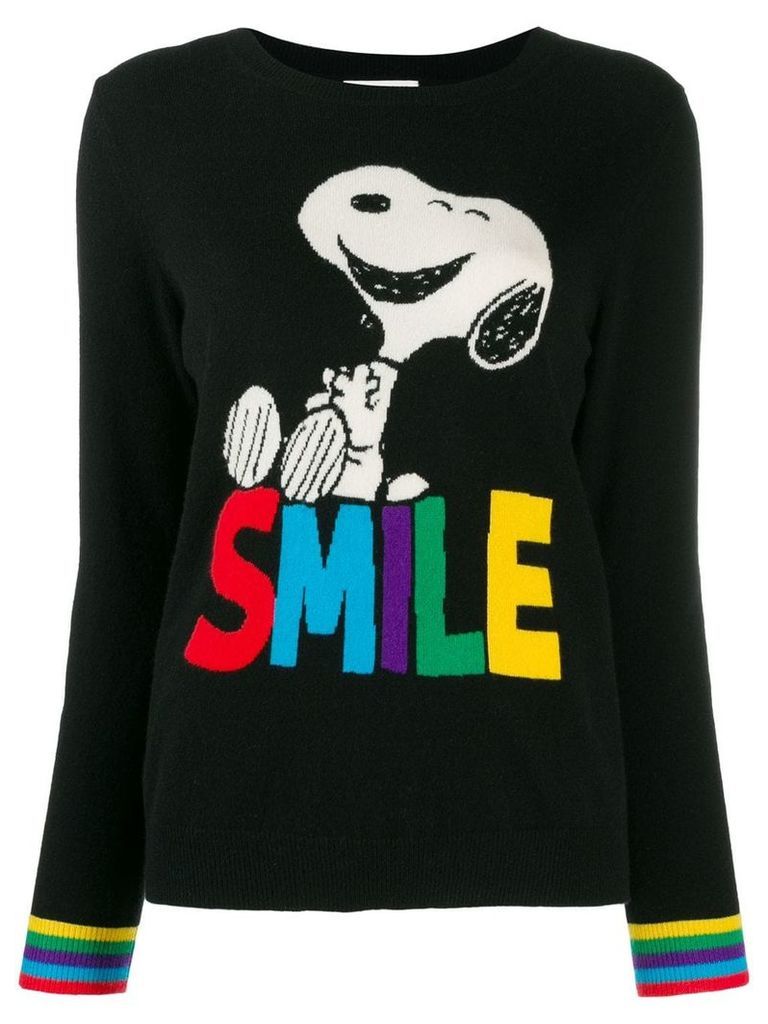Chinti and Parker Smile print jumper - Black