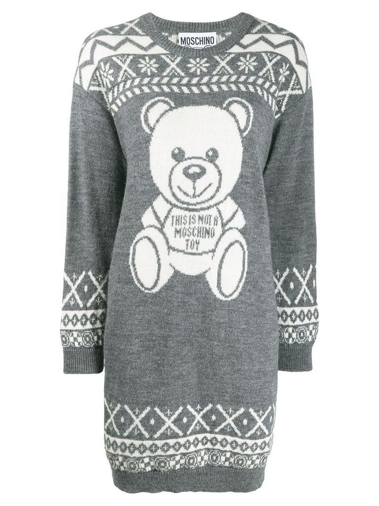 Moschino Teddy Bear knitted dress - Grey