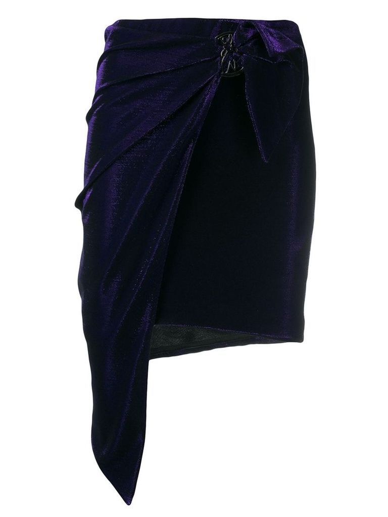 Patrizia Pepe asymmetric wrap skirt - Purple